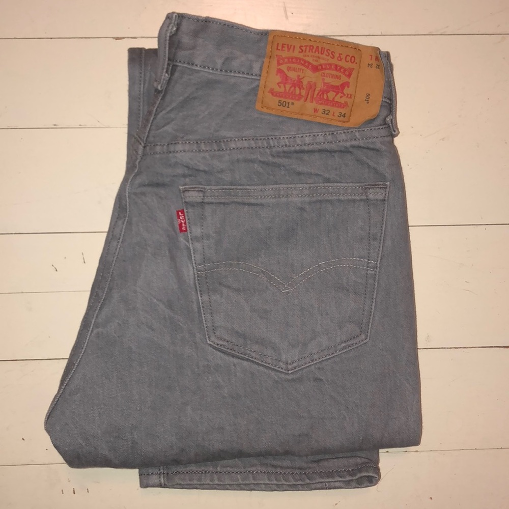 New 32x34 501 grey Levi’s